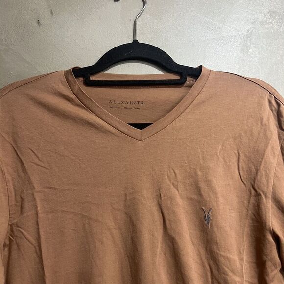 AllSaints Tonic V-Neck Tee Shirt Men's Medium M Logo NEW - Picture 2 of 4